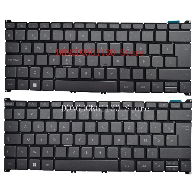 D Новая клавиатура для ноутбука Acer A514-54 A514-55 A514-56 A515-41 A515-43 A515-44 Великобритания/испанская/французская