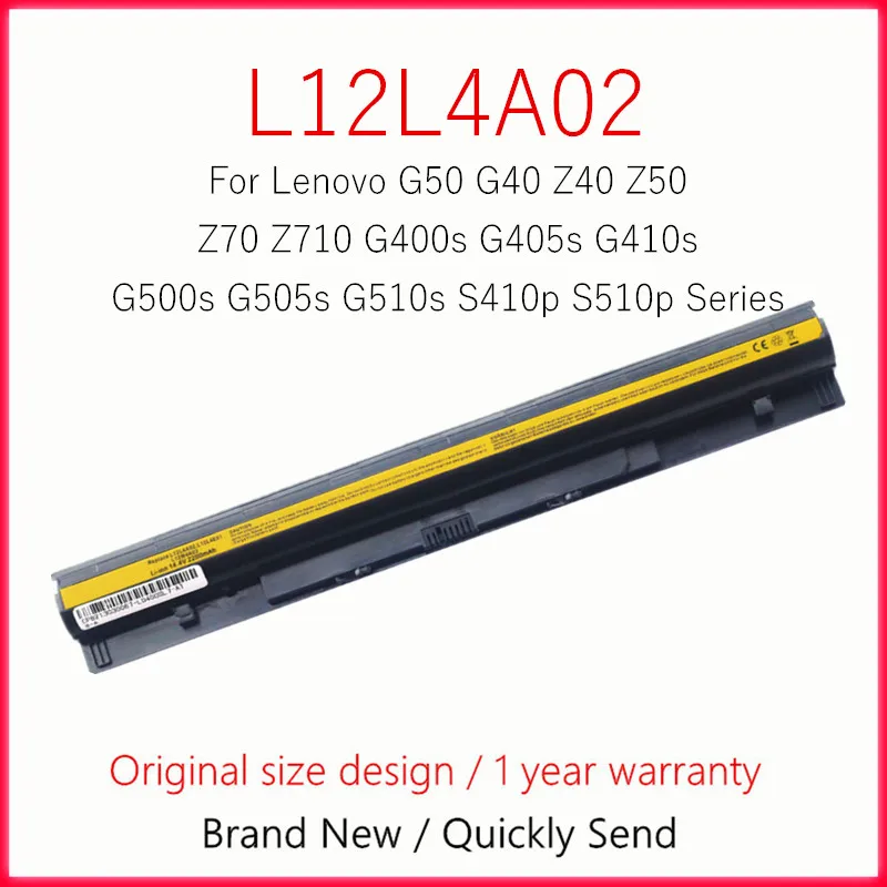 

Laptop Battery For Lenovo G50-30 G50-45 G50-70 G50-75 G50-80 L12L4A02 L12L4E01 L12M4A02 L12M4E01 L12S4A02 L12S4E01 4ICR17/65