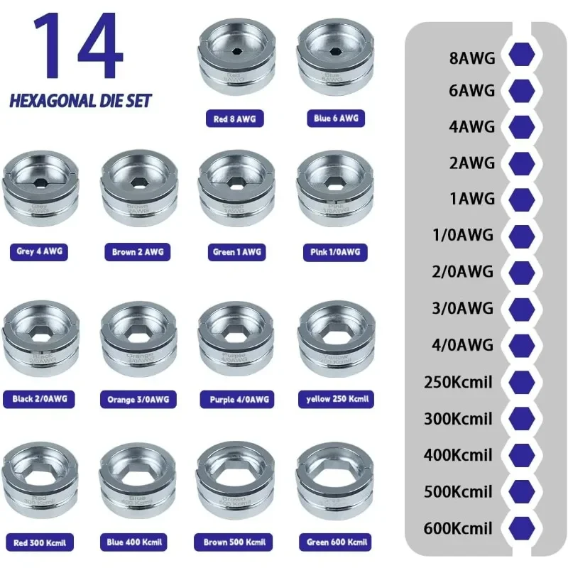 كماشة العقص الكهربائية الهيدروليكية لعروة الكابلات 6 طن أداة العقص الهيدروليكية الكهربائية القابلة لإعادة الشحن أداة العقص الهيدروليكية
