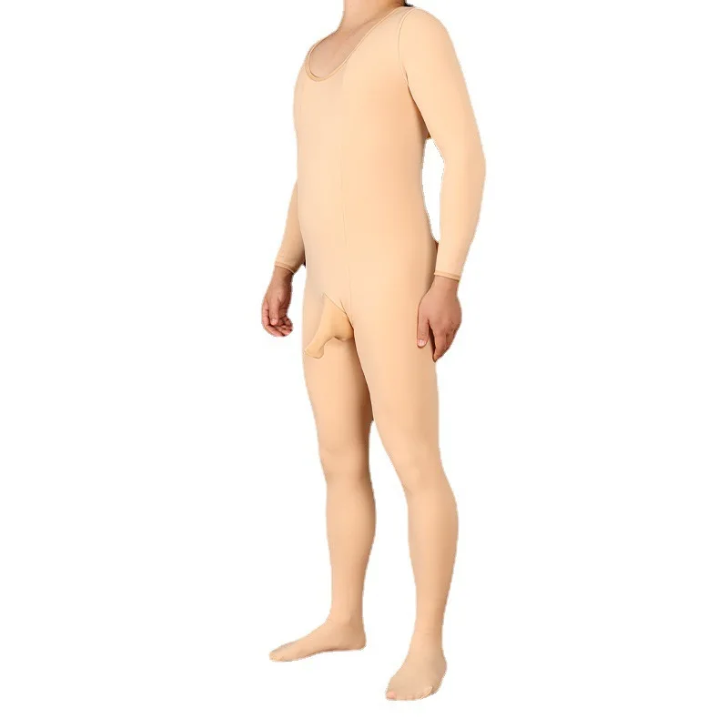 Thiened Fce 겨울 작업복 남성용 대형 사이즈 피부 친화적인 원피스 베이스 레이어 타이트핏 소스 팬츠 로우 웨이스트