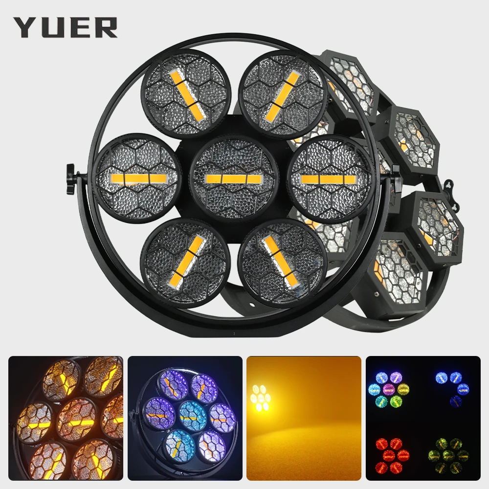 

7x50W Retro light Strobe Wall wash Effect Light RGB COB LED Lighting DMX512 for DJ Disco KTV Party Concert Wedding Theater