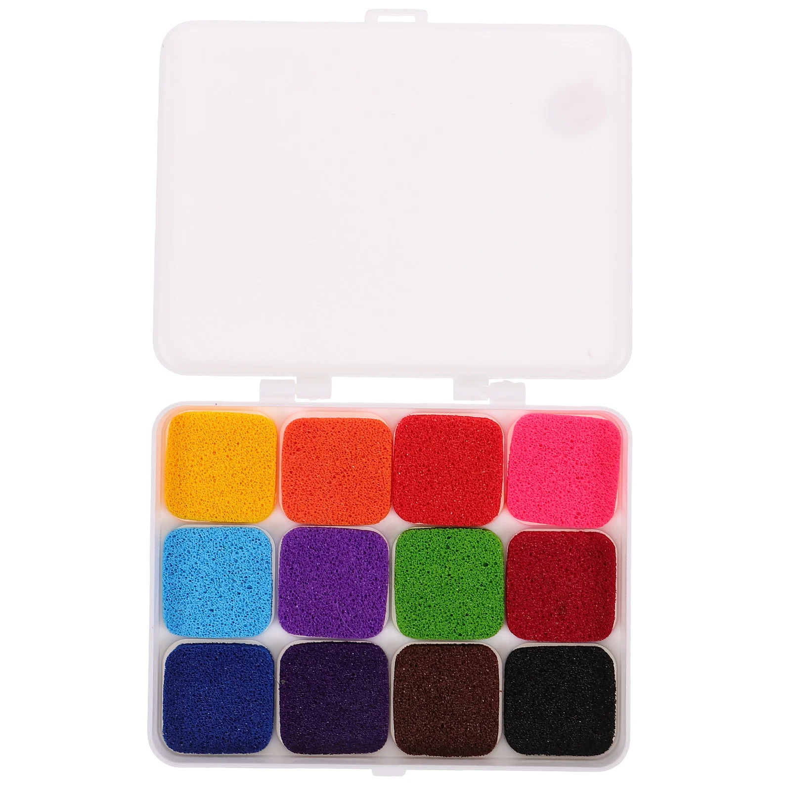 1Set 12 Colors Finger Ink Pad Set Washable Bright Ink Pads for Hand Skin Fabric Paper Creative DIY Graffiti Unisex Art Projects