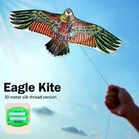 Flat Eagle Kite 1.1m Flying Bird Kite With 30 Meter Kite Line Large Kite Kids Gift Family Trips Garden Outdoor Sports DIY Toy