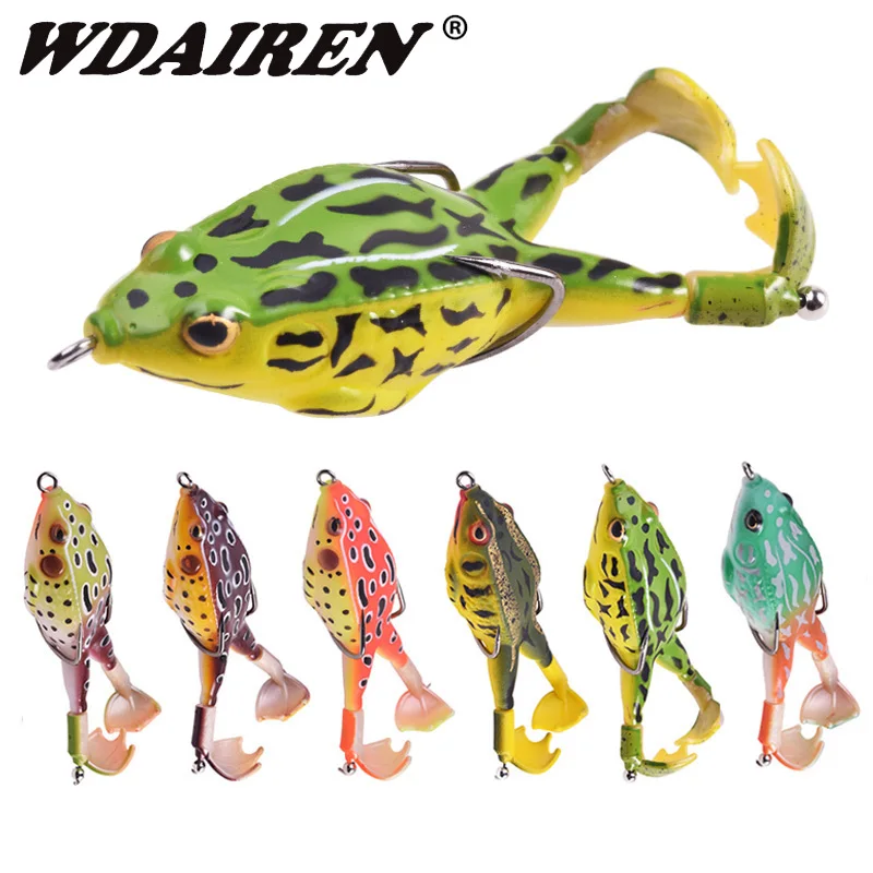 1Pcs Topwater Frog Fishing Lure 9cm 13.5g Propeller Flipper Duckling Soft Baits for Bass Catfish Isca Silicone Artificial Bait