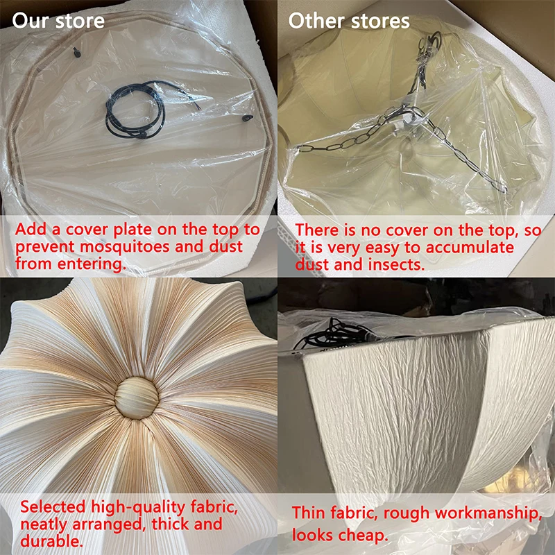 Japanese Wabi Sabi Retro Fabric Pendant Lights Living Dining Room Chandelier Lighting Home Decor Bedroom Lustre Led Hanging Lamp image 6