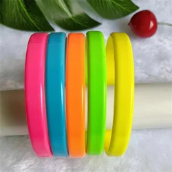 10mm Colorful Acrylic Fashion Bangles for Women Girl Round Bangle Bracelets with Designer Charm Korean Women Bracelet