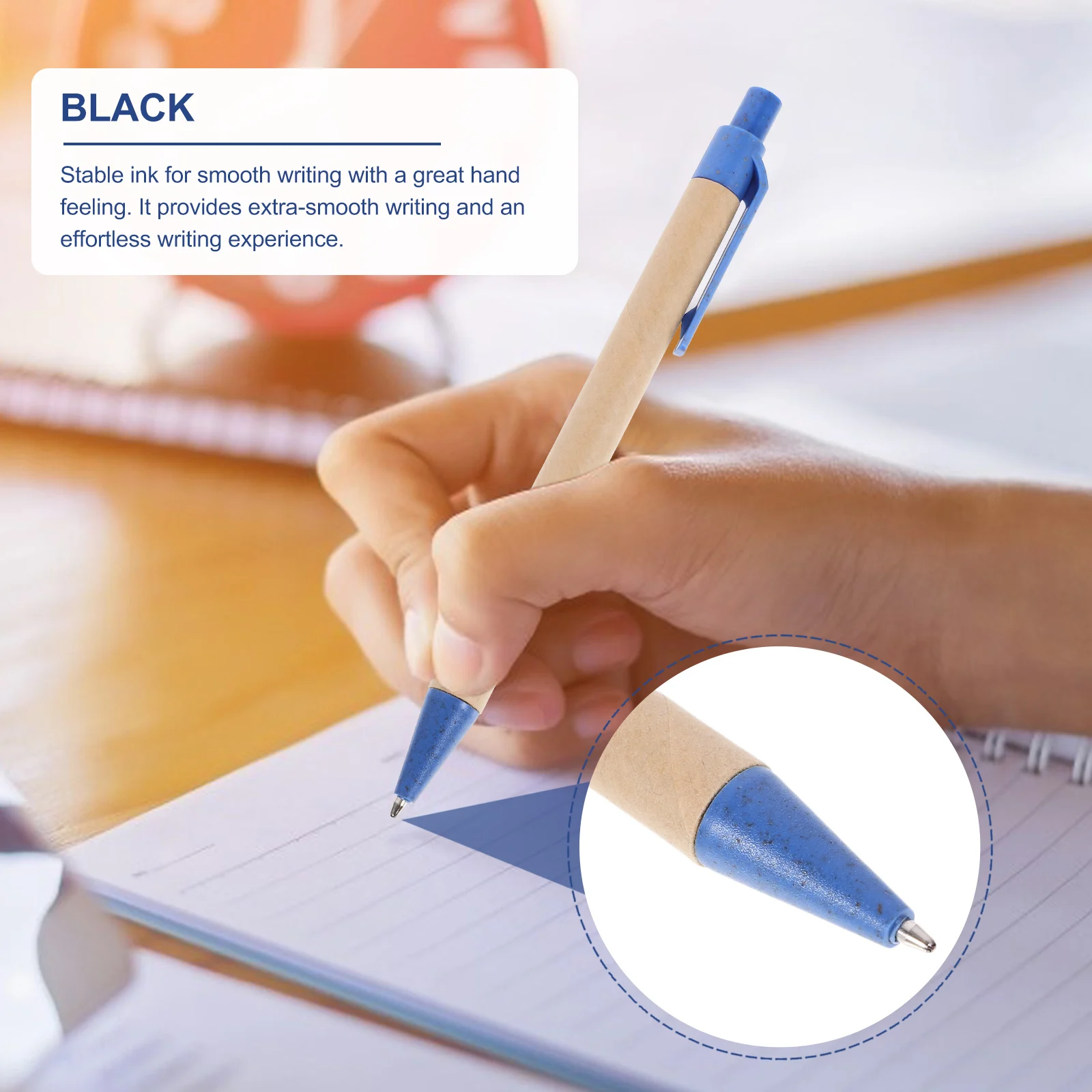 

10 Pcs Pen Retractable Multi Function Writing Pen Black Ink Office School Supplies Portable Writing Tool Practical