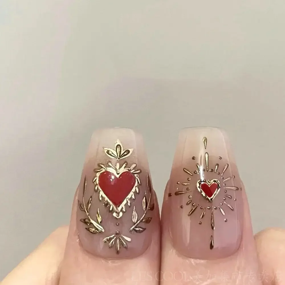 للأظافر زينة عيد الحب 3D ملصقات القلب فراشة مانيكير الشارات Paillette Ongle مسمار الفن بالجملة