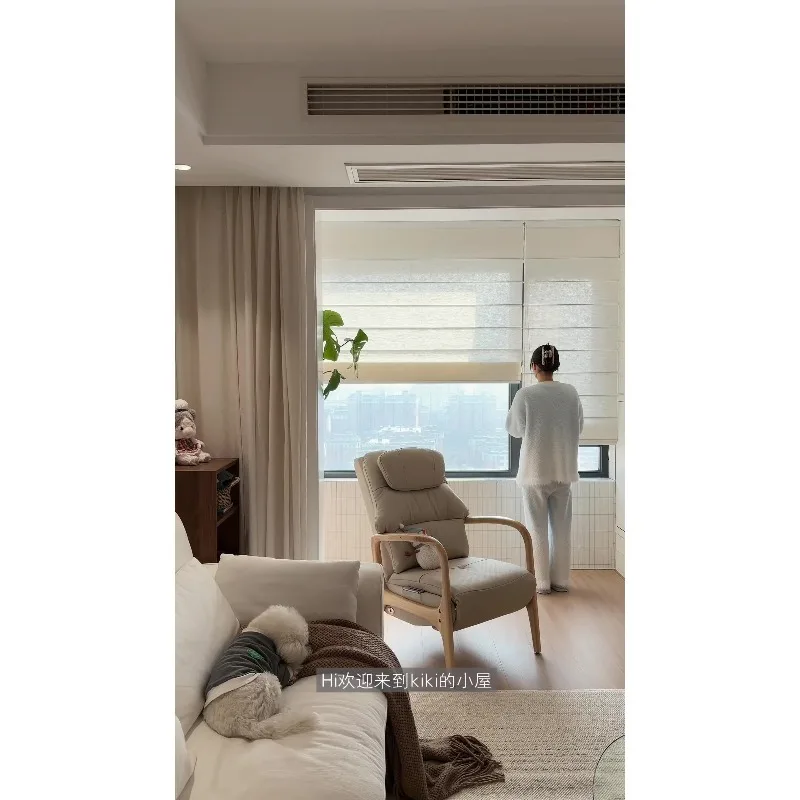 Electric recliner Electric single sofa chair, reclining sofa chair, solid wood leisure chair for the elderly recliner function