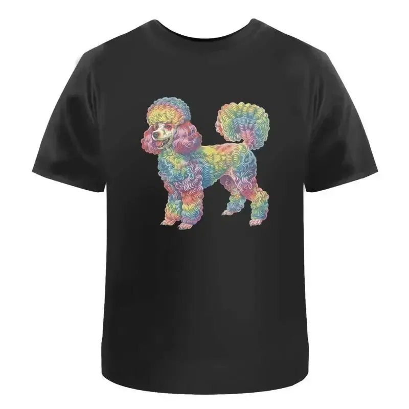 Rainbow Poodle' Cotton T Shirt Ta049494