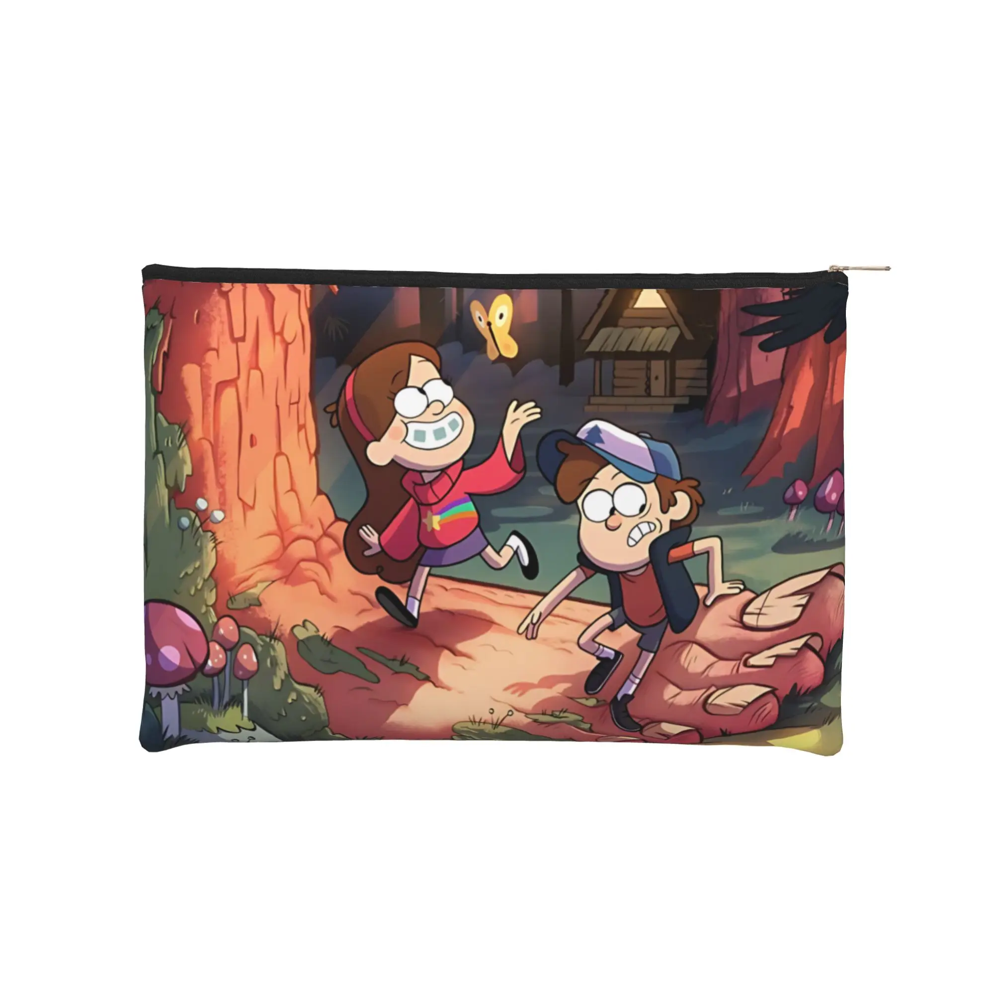 

Легкая косметичка Gravity Falls, 1 шт., сумка для туалетных принадлежностей с молнией, органайзер для туалетных принадлежностей, серия «Фантастическое приключение»