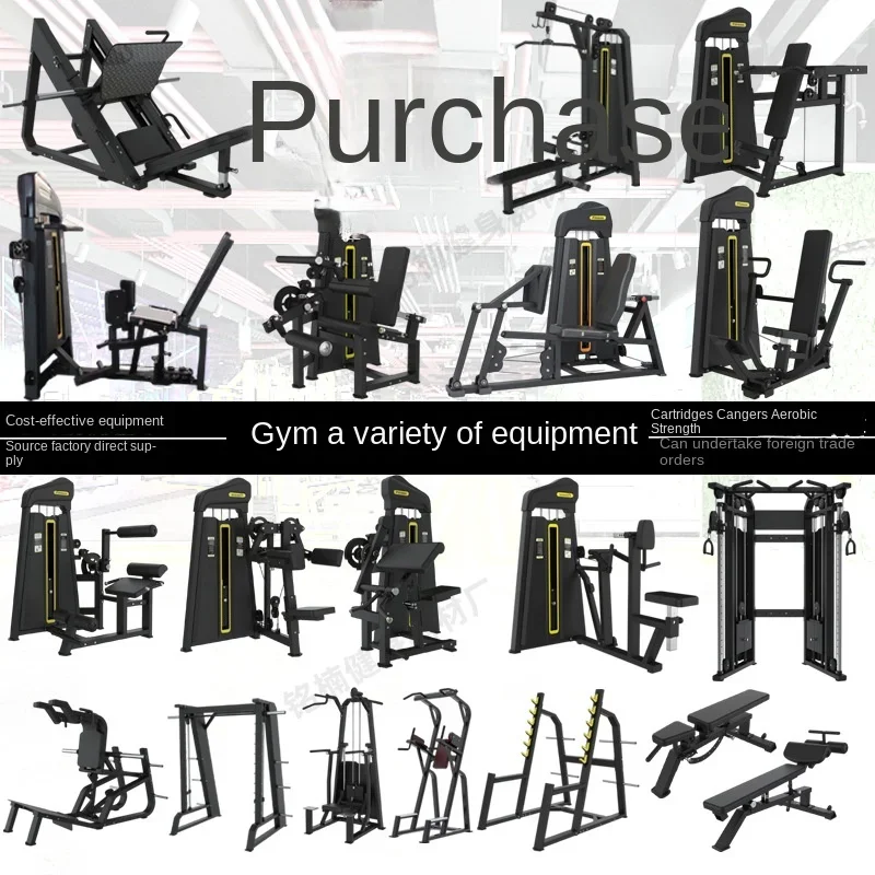 for Commercial Full Set Steel Fitness Equipment High & Low  Chest Push Machine for Gym Strength Training Pin Load Selection