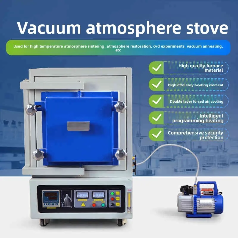 

High Temperature Atmosphere Sintering Reduction CVD Experiment Annealing Intelligent Multiple Gas Vacuum Box Muffle Furnace