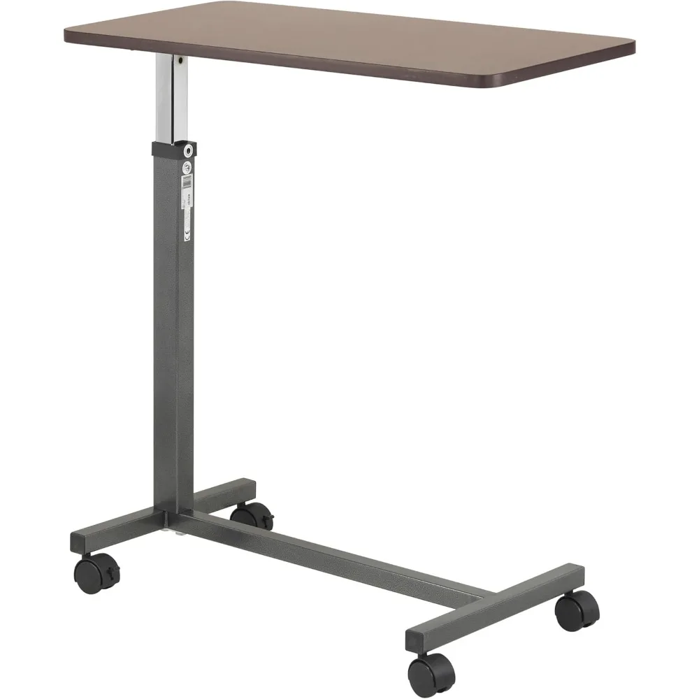 

13067 Non Tilt Top Overbed Table with Wheels, BedSide Table, Adjustable Overbed Rolling Table, Adjustable Standing Desk