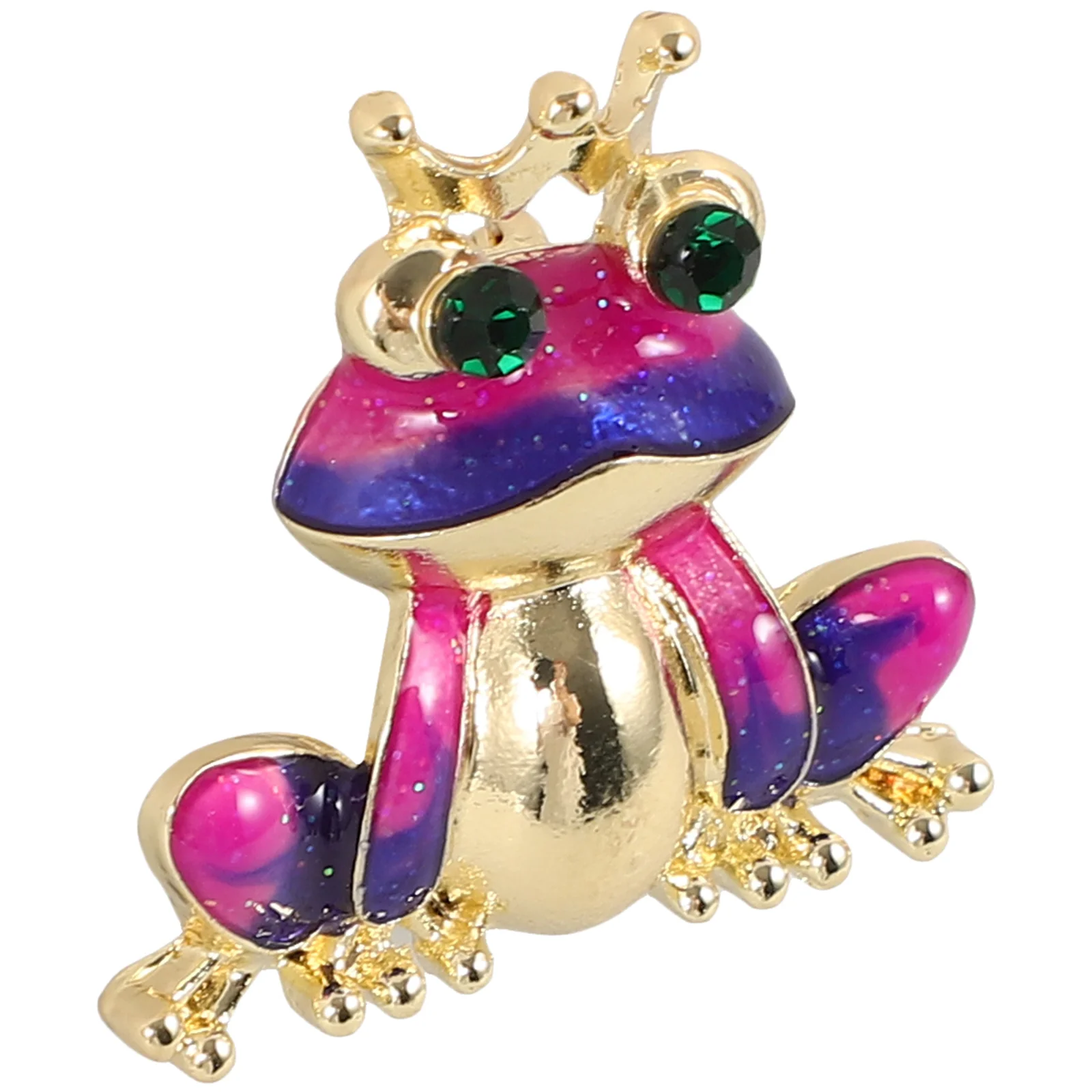 

Crown Frog Lapel Pin Metal Brooch Cartoon Animal Brooch Decoration Cute Frog Pin Women Clothing Accessory Brooches for Women