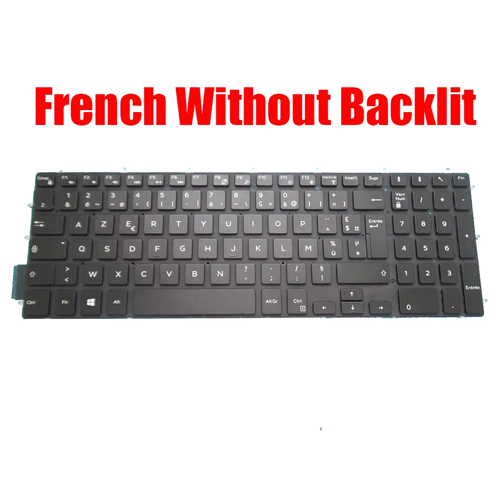 FR/GR Keyboard For DELL For Inspiron 5565 5567 5570 5575 5583 5770 5775 7566 7567 7577 5765 5767 7773 7778 7779 7786 2-in-1 3580