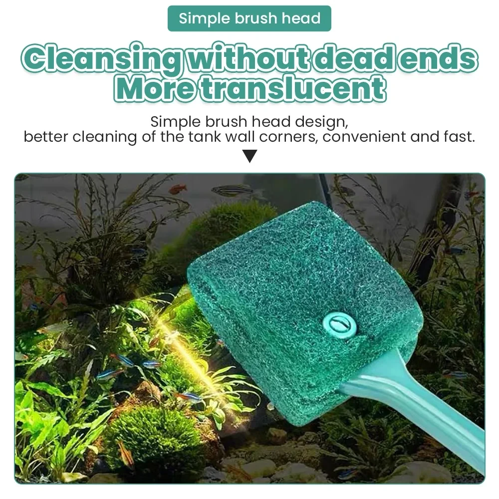 1Pc Aquarium Fish Tank Glass Plant Cleaning Brushes Floating Clean Window Algae Scraper Sponge Cleanning Accessories Tools