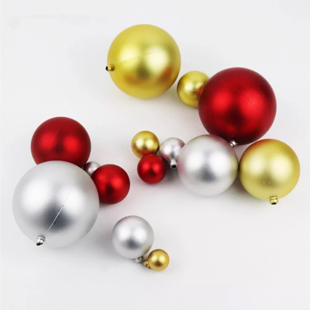 Diameter 3cm 1/Pack 14pcs Color Plastic Hollow Ball Decorative Hanging Ball for DIY Handmade Christmas Wedding Party Ornaments