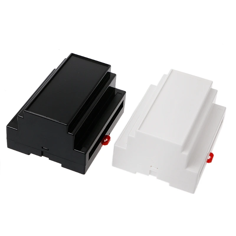 107*87*59mm Black/White Plastic Din Junction Box Electronic Equipment