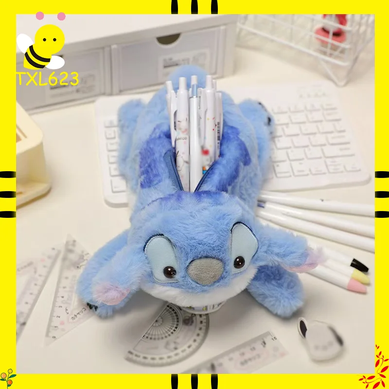 

Stitch Pencil Case Multifunctional High-Capacity Portable Plush Storage Bag Fashion Cute Pencil Case Stationery Children'S Gift