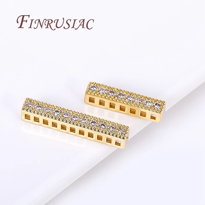 18K Gold Plated Spacer Bar Separators,For Bracelets Accessories DIY Jewelry Making Supplies,Bead Separators,Necklace Findings image 4