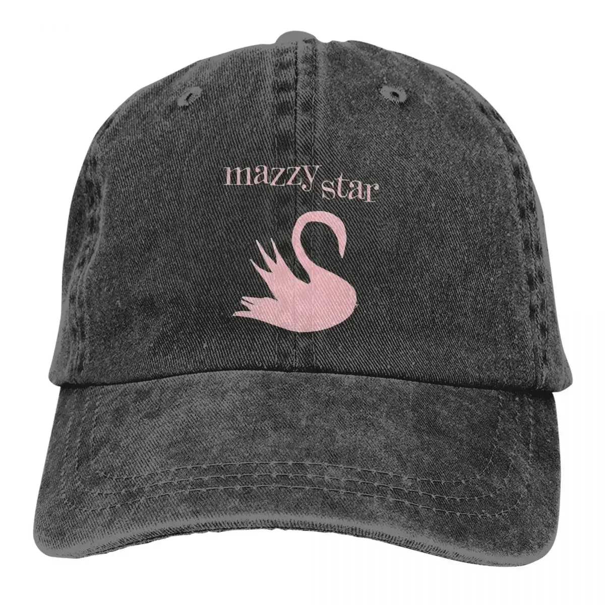 

2026 Baseball Cap Mazzy Star Band Outfits Men Women Vintage Distressed Denim Washed Disappear Among My Swan Album Casquette
