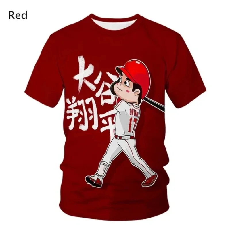 Baseball Star Shohei Ohtani uomo e donna t-shirt stampata in 3D girocollo manica corta Unisex abbigliamento taglie forti t-shirt sportiva