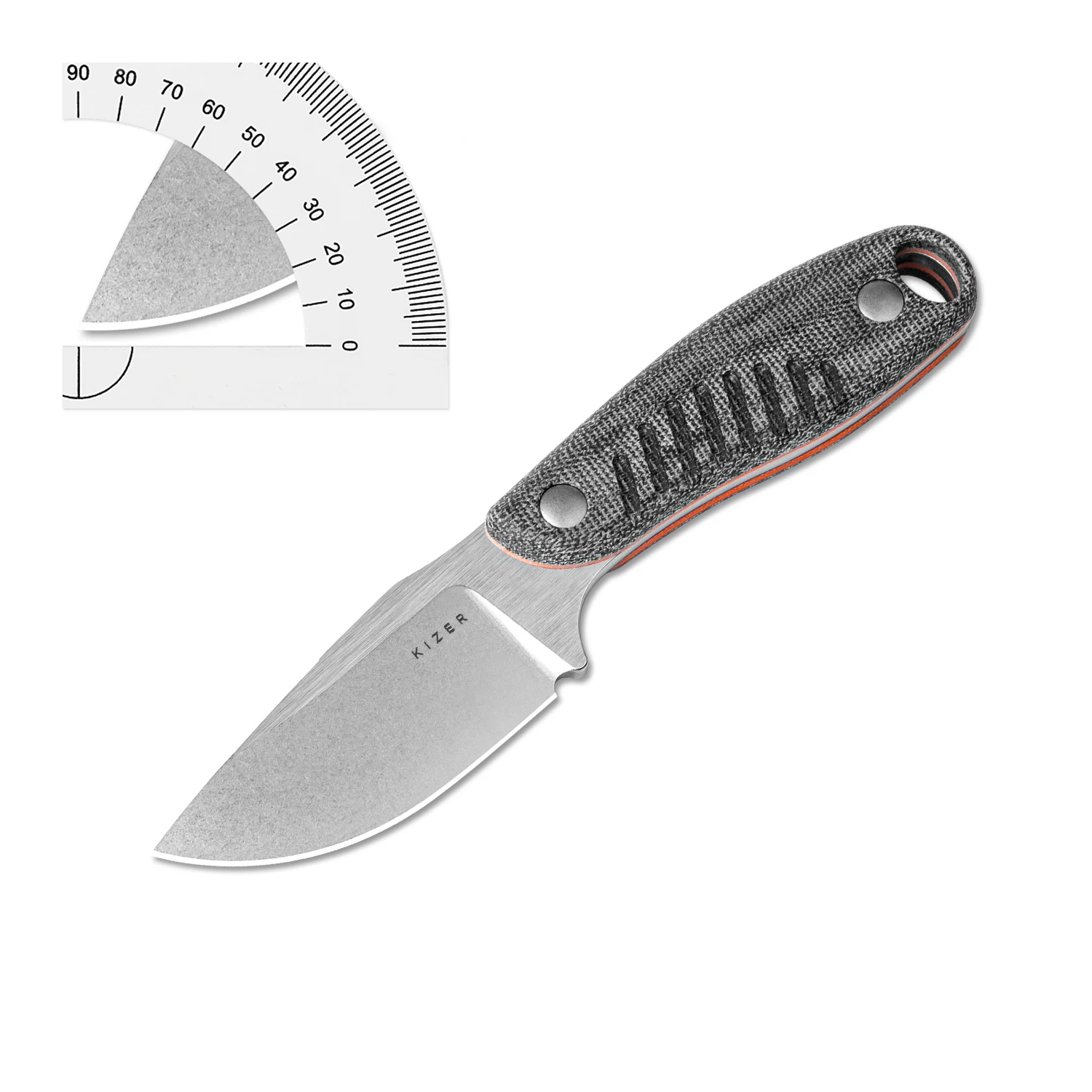 Kizer Fixed Blade Knife Hare 1077A1/1077A2 G10/KHS300C BK+G10 Handle with D2/Nitro V Steel Blade Fixed Knives