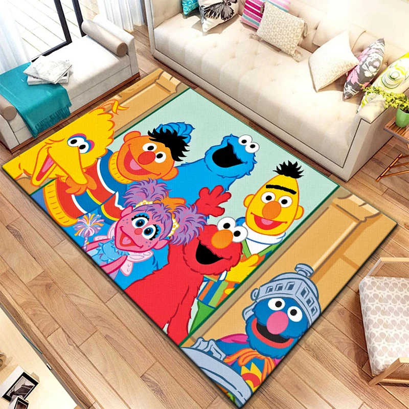 Sesame Street printed area carpet for children Living room Bedroom floor mat Kitchen mat Children's Bedroom Mat