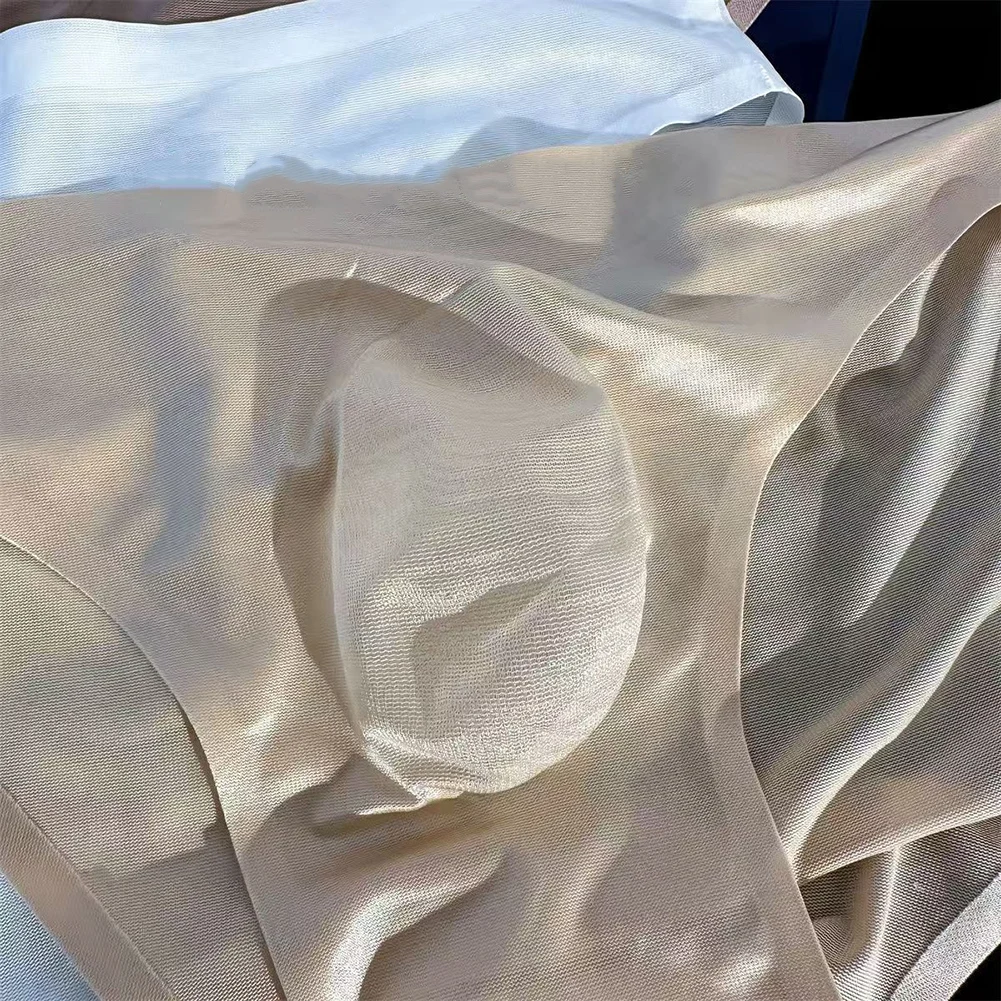 Ultra-thin Sexy Underpants Seamless Underwear Bulge Pouch Apricot Ice Silk Briefs Low Waist Solid Color High Elastic