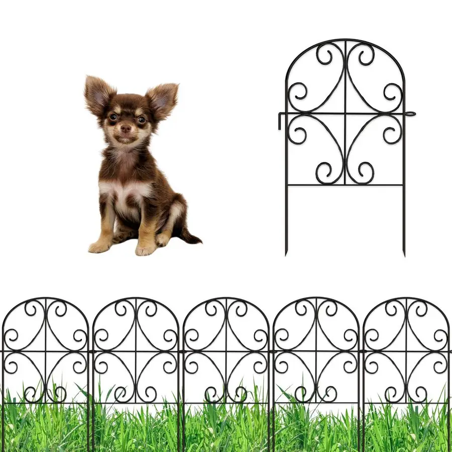 

Металлическое ограждение для сада, 10 панелей, 12x24 дюйма, с аркой-бабочкой, для защиты от животных, устойчивое к ржавчине, для улицы