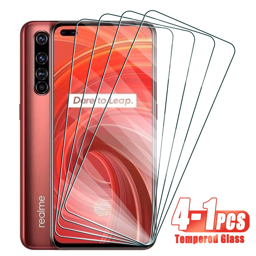 4-1Pcs Tempered Glass for Realme X50 X7 X3 X2 Pro Max 5G Screen Protector on Realme X50M