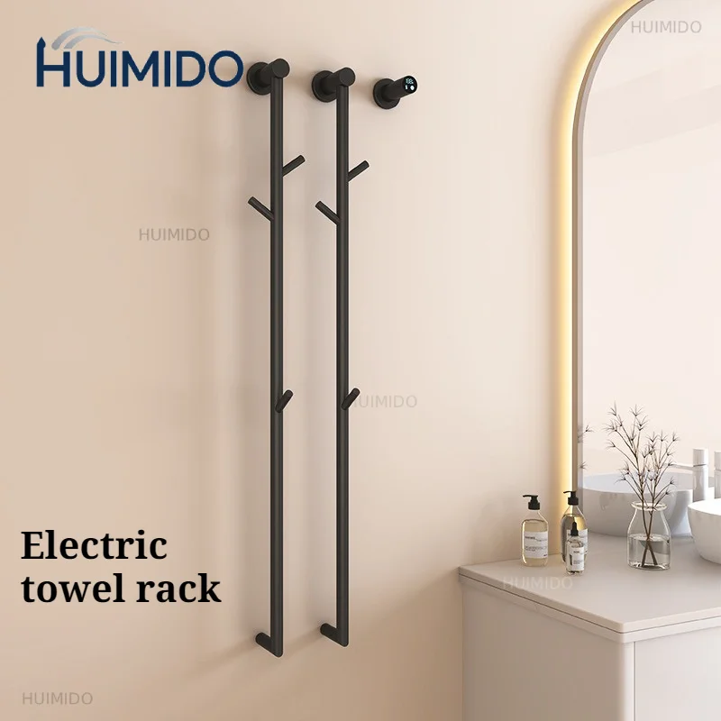 Hidden Wires Towel Warmer Stainless Steel Waterproof Time Control Electric Towel Rail Modern Heated Bathroom Accessories