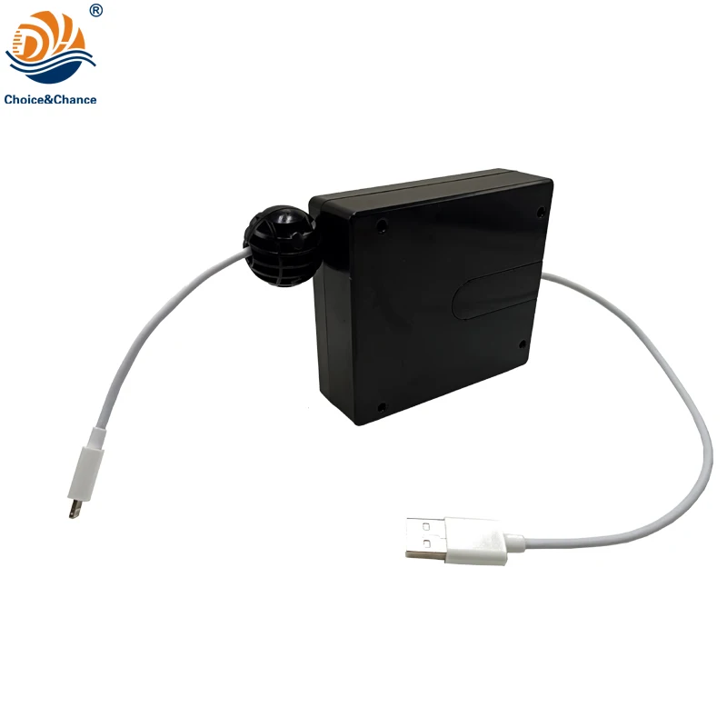 DYH-1816 2 Meters TypeC-Lighting Connector  Retractable Cable Reel Retractable USB Cable Charger Reel for Phone Charging