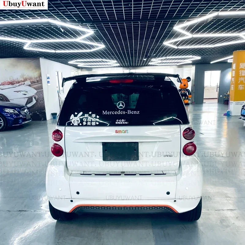 Dla 451 Plastik ABS Niepomalowane tylne skrzydło bagażnika Tylny spojler wargowy Dla Mercedes-Benz Smart Fortwo Foufour 451 453 Spoiler 2009-2019