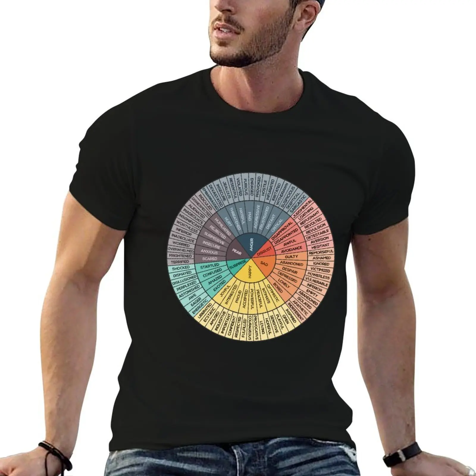 Wheel Of Emotions T-Shirt new edition custom t-shirts compression shirt men