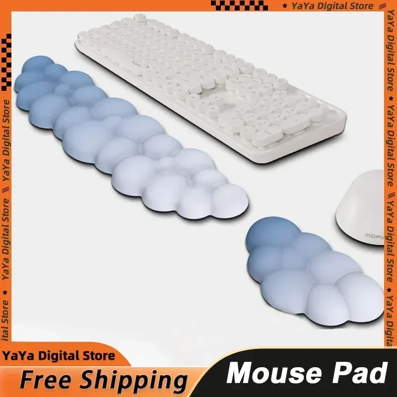 

Mouse Cloud Wrist Pad Gradient Cloud Hand Rest Memory Foam Silicone Ergonomic Office Game Wrist Support Anti-slip Keyboard Pad