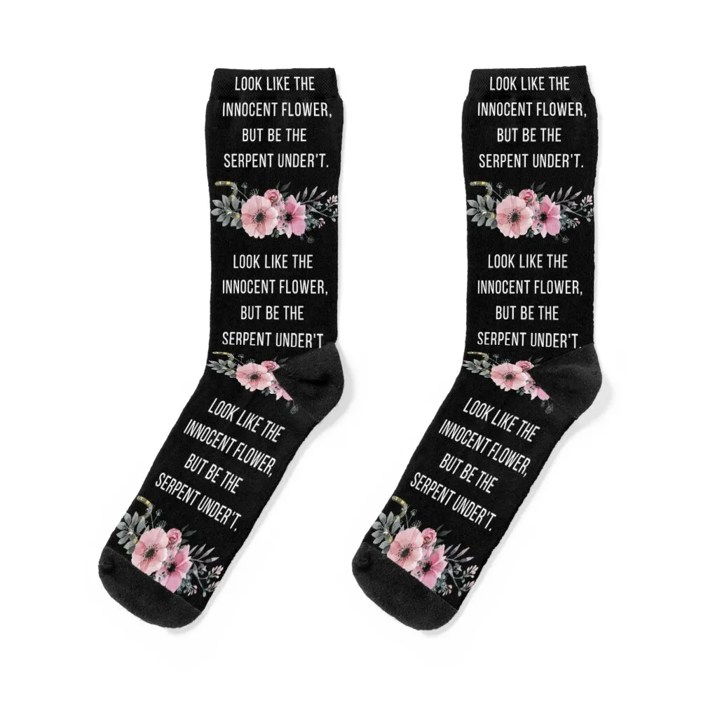 Lady Macbeth Quote Look Like The Innocent Flower Socks set summer anime Soccer Socks Women Men's