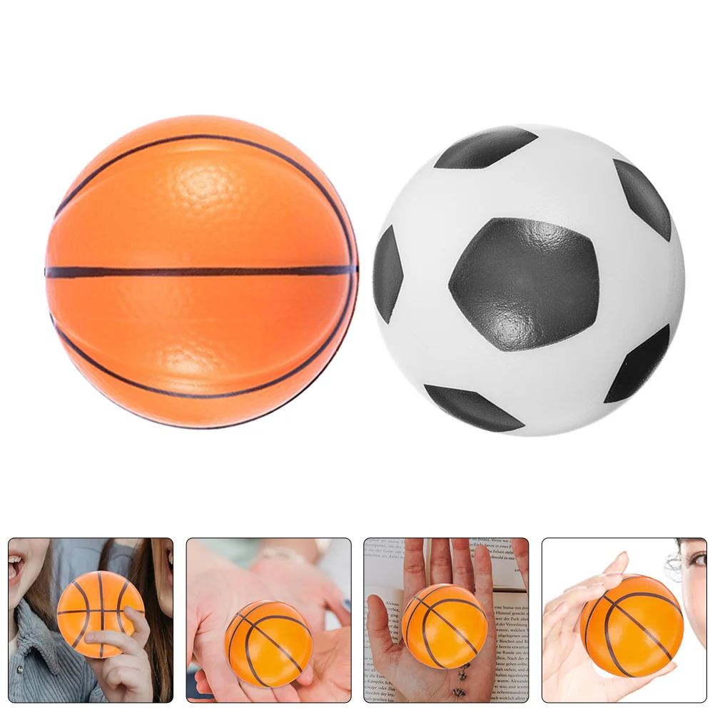 8 Pcs Basketball Decompression Toy Child Football Toys Balls Pu Gym