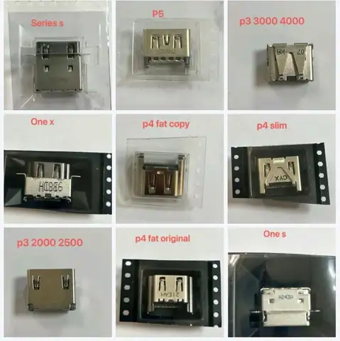 5pcs Replacement  For Ps5 HDMI-Compatible Socket Port For Xbox One X Series S X XSX XSS For Ps3 2000 3000 Ps4 Fat Slim 1200