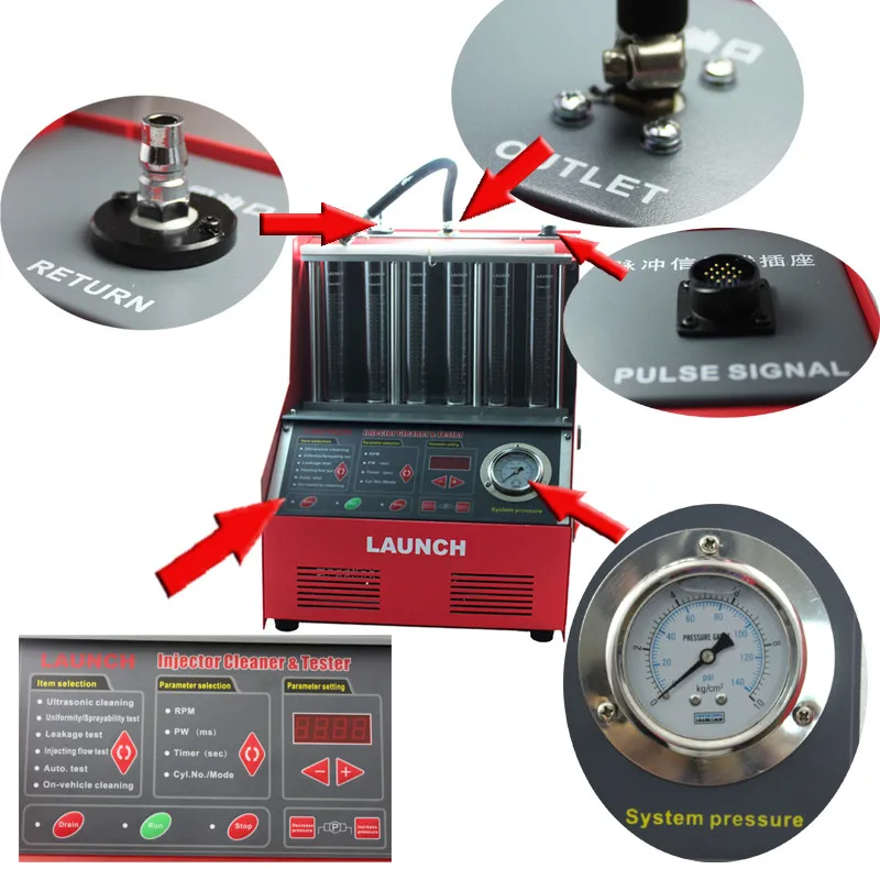 100% Original Launch CNC-602A Injector Cleaner & Tester with English Panel