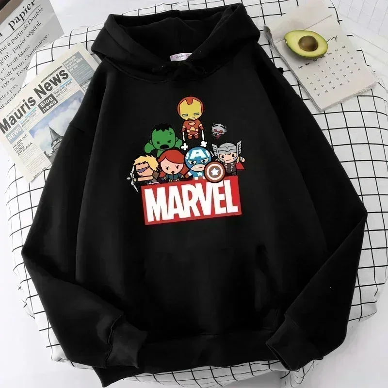 Daily Disney Printed Men Hoodies Marvel Super Hero Creative Fashion Graphics Comfortable Trendy Autumn Winter Male Sweatshirts