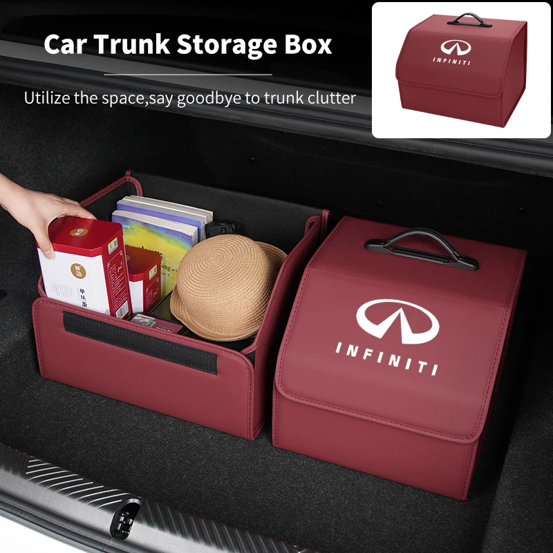 

Car Trunk Storage Box Carbon Tool Organiser Multi-Use Bag For Infiniti Q50 FX35 Q30 G37 Q70 QX70 G35 Q60 QX50 QX60 QX80
