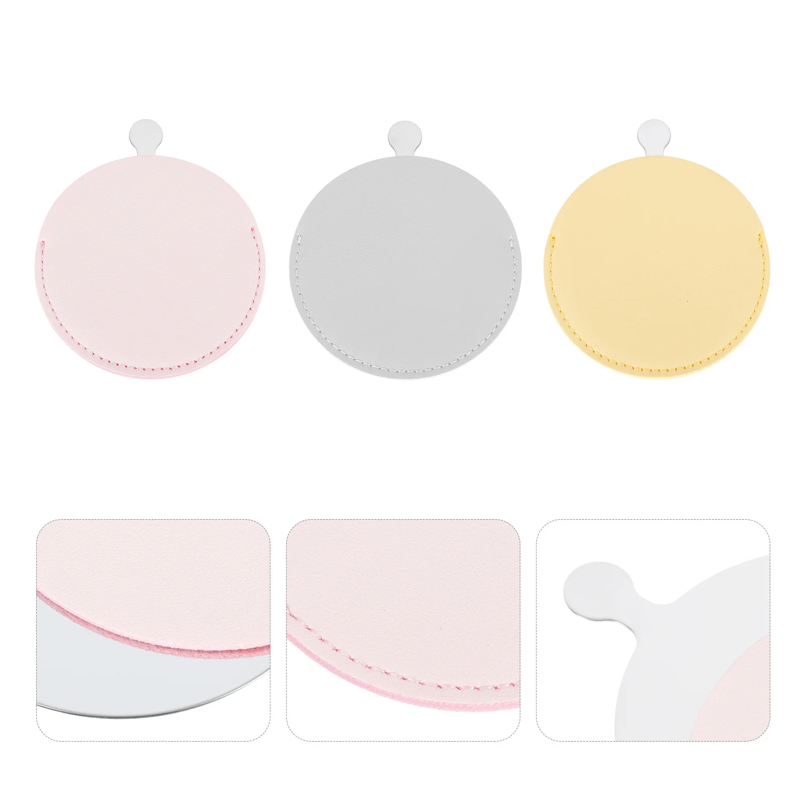 3 pçs pequenos espelhos de maquiagem portáteis compactos redondos mini espelho de bolso de viagem para mulheres meninas espelho compacto
