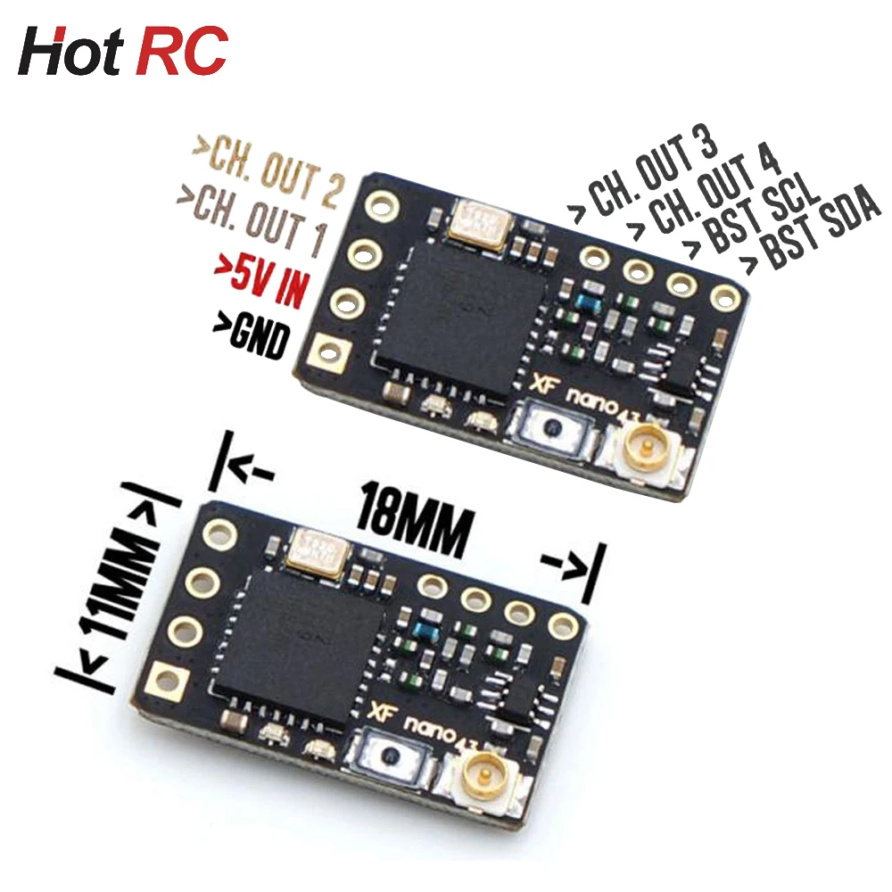 1 pz TBS Crossfire 5V 915MHZ 1W ricevitore Nano SE a lungo raggio Immortal-T V2 Antenna sistema Radio per RC PFV Drone Toy