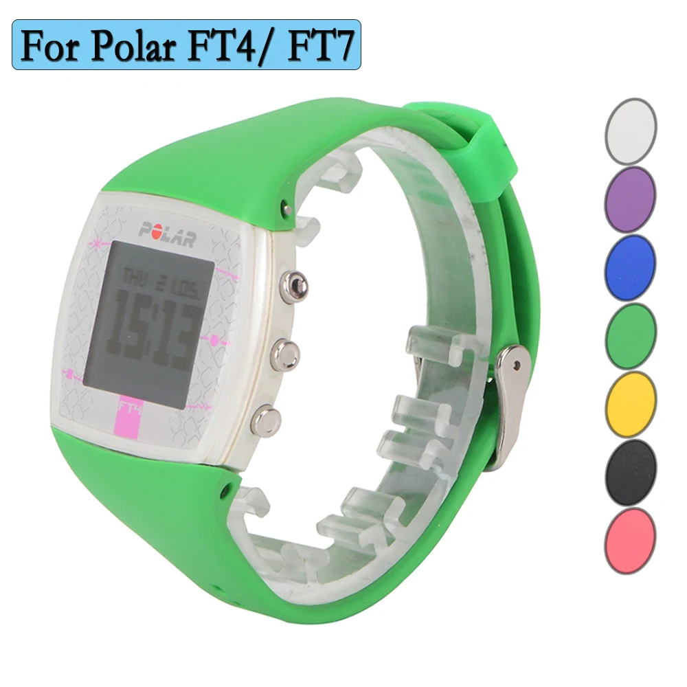 For Polar FT4/ FT7 Soft Silicone Sport Band Rubber Watchband Strap on Smart Polar Band Single Colors Original Watch Band