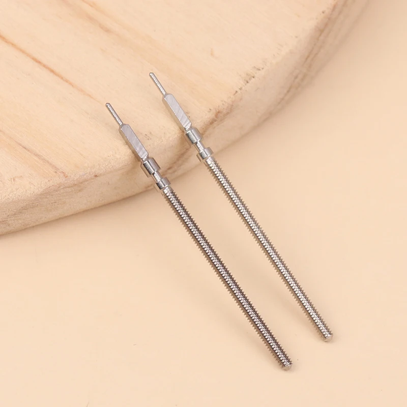 2 шт., детали стальной короны, комплект стальных стержней для часов, подходит для ETA 6497 6498 ST3600/3601, аксессуары для часов с механизмом