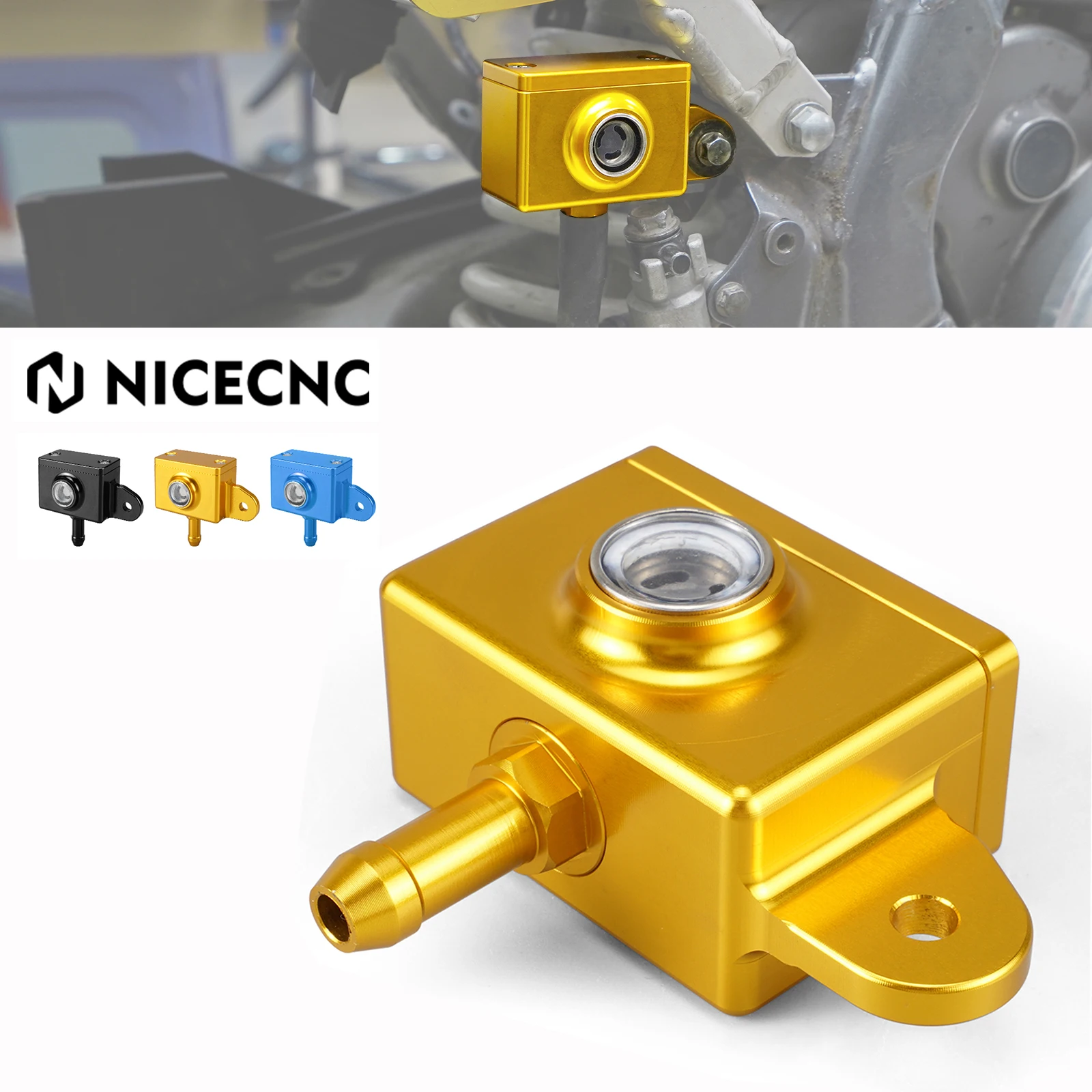 NICECNC For Suzuki DRZ400SM DRZ 400S 400SM 400 S SM DRZ400 S SM DRZ400S 2000-2024 Rear Brake Master Cylinder Reservoir Cover
