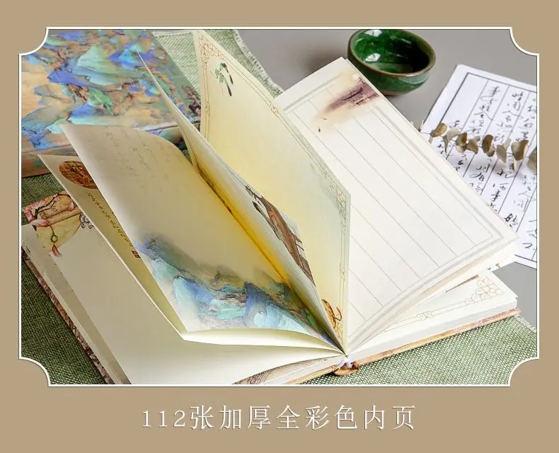 A5-Notizbuch, vollfarbig, blanko, Tagebuch „The Forbidden City Cultural Creative Gifts“, im chinesischen Stil, Ins Literary Vertical Line Diary – Detail 6