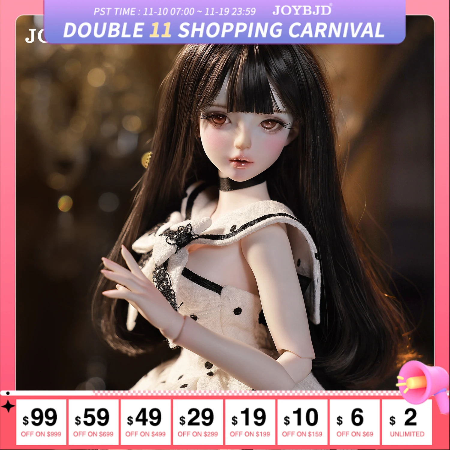 

JOYBJD Original Janen BJD Doll 1/4 Daphne Body Navy Collar Retro Style Fashion Art Students Resin Bjd Jointed Doll